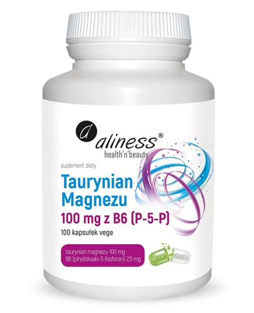 ALINESS TAURYNIAN MAGNEZU 100mg z P-5-P 100 vege cap