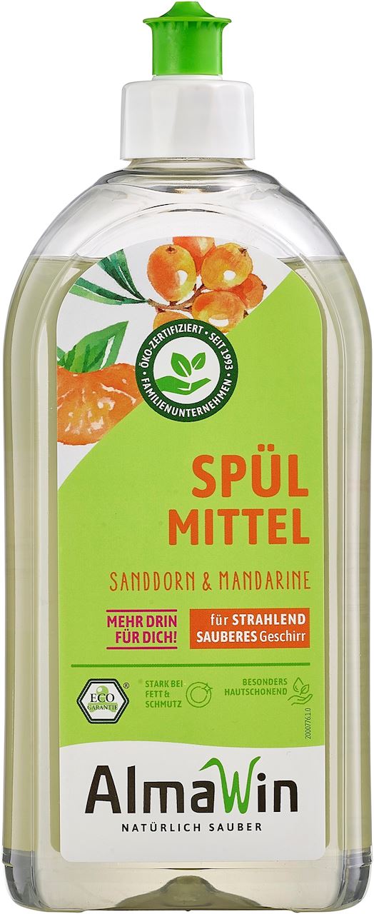 ALMAWIN – Płyn do mycia naczyń Rokitnik & Mandarynka ECO (koncentrat) – 1 L