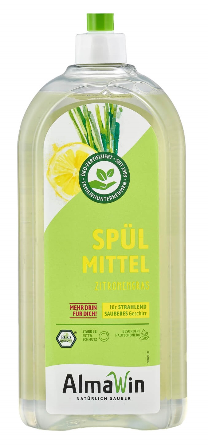ALMAWIN – Płyn do mycia naczyń Trawa Cytrynowa ECO (koncentrat) – 1 L