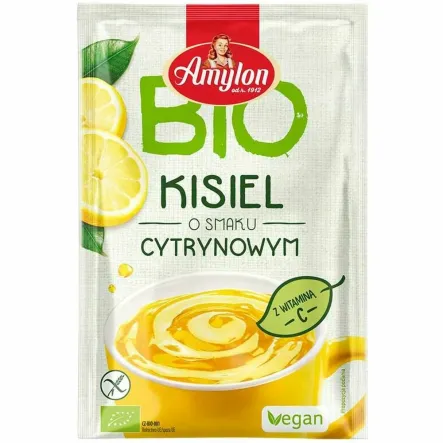 AMYLON Kisiel Cytrynowy BIO – bezglutenowy kisiel instant, 30 g