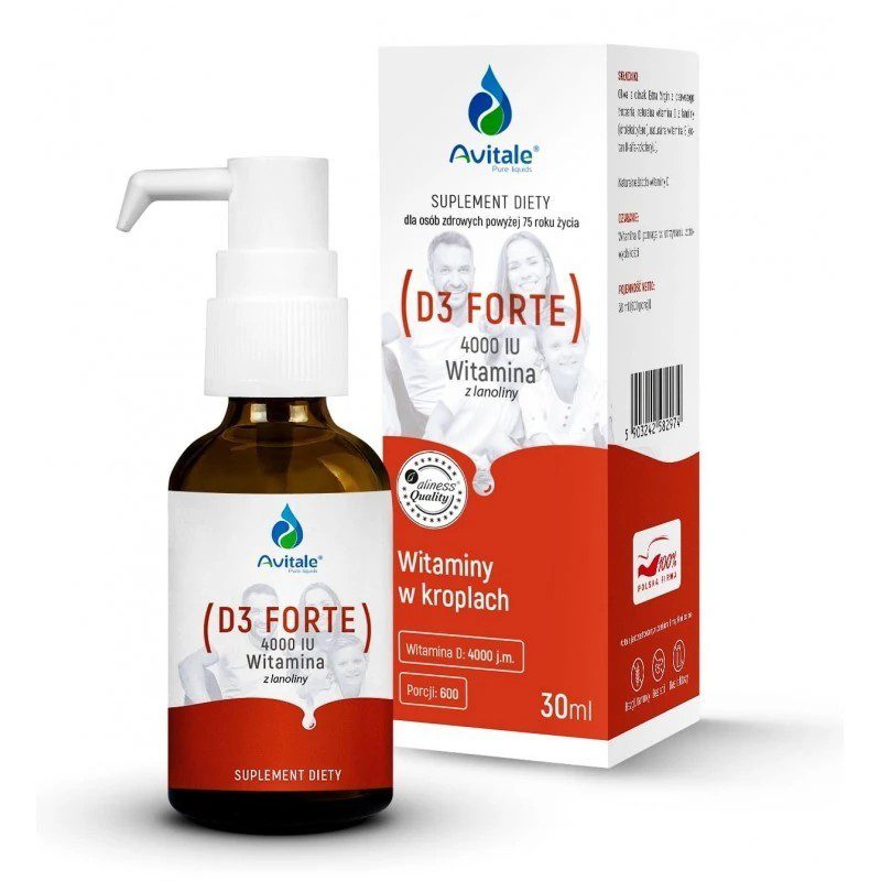 AVITALE D3 FORTE 4000 IU 600 porcji 30  ml