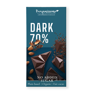 BENJAMISSIMO Czekolada Gorzka 70% Bez Dodatku Cukrów Bezglutenowa BIO 60 g