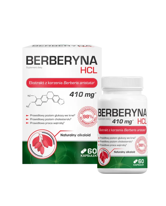 DOMOWA APTECZKA Berberyna HCL 410mg 60 kapsułek