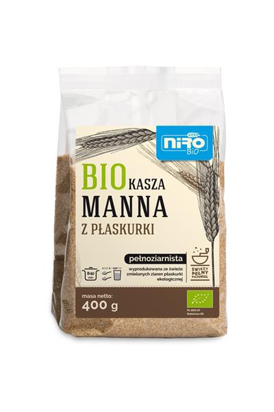 NIRO Bio Kasza manna z płaskurki pełnoziarnista 400 g