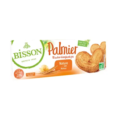 BISSON  Ciastka francuskie maślane palmiery Bio 100 gram