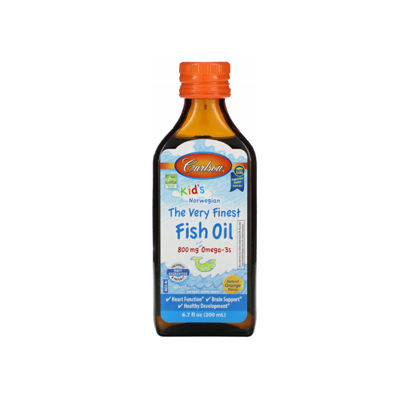 CARLSON Kid's The Very Finest Fish Oil, 800mg Natural Orange - 200 ml.