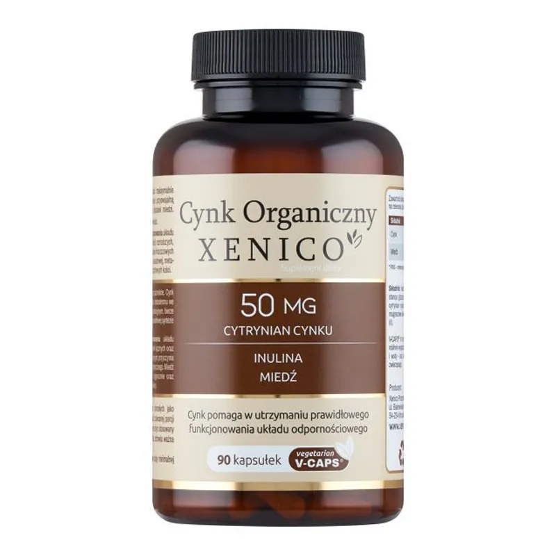 XENICO PHARMA Cynk organiczny 50mg cytrynian cynku 90 kap