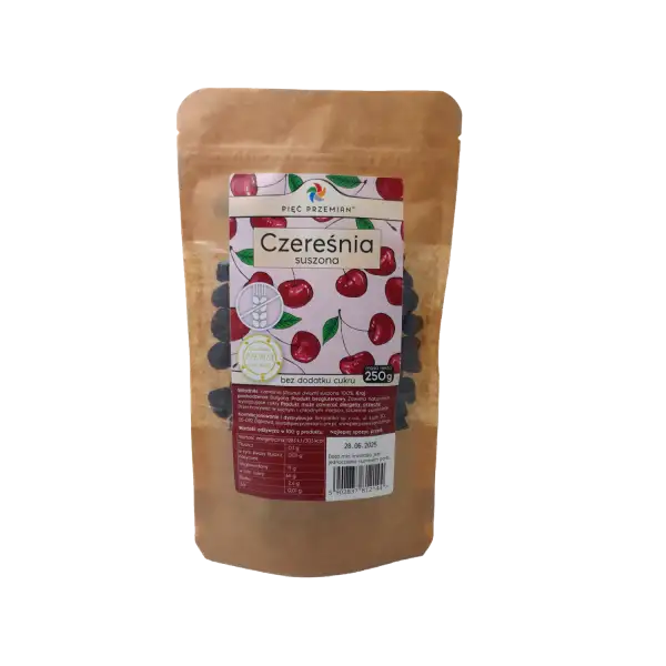 PIĘĆ PRZEMIAN Czereśnia suszona bez cukru 250g