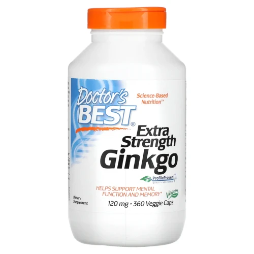 DOCTOR'S BEST Extra Strength Ginkgo 120 mg – 360 vege kapsułek