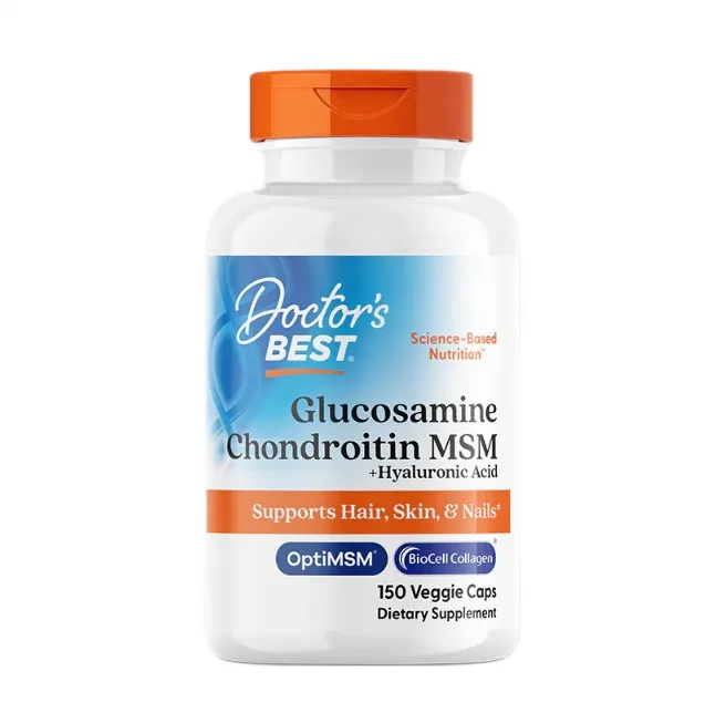 DOCTOR'S BEST, Glucosamine Chondroitin MSM + Hyaluronic Acid , 150 Veggie Caps
