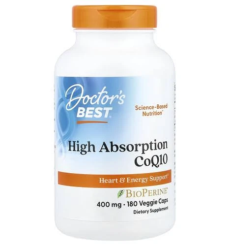 DOCTOR'S BEST High Absorption CoQ10 with BioPerine® 400 mg – 180 kapsułek