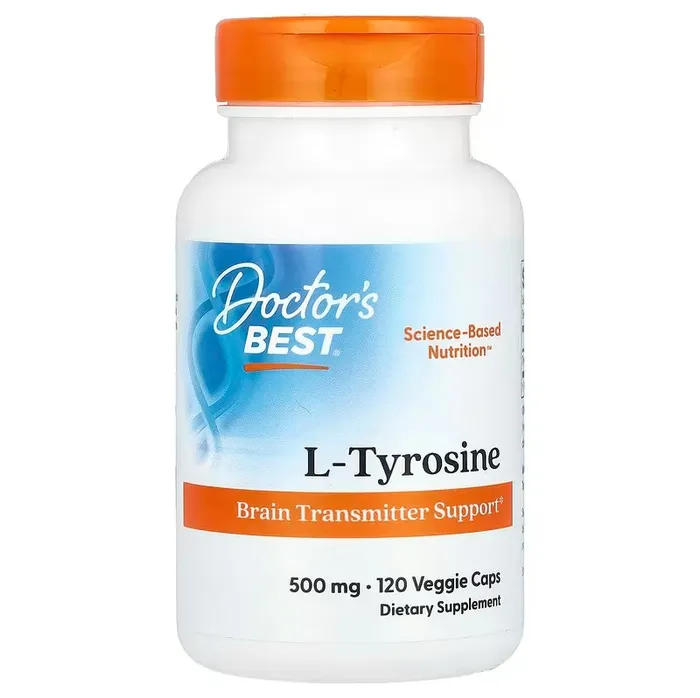 DOCTOR'S BEST  L-Tyrozyna 500 mg, 120 Veggie Caps