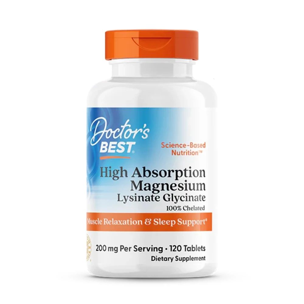 DOCTOR'S BEST High Absorption Magnesium 100% Chelat magnezu 100mg 120 tab