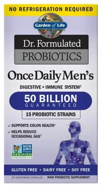 Garden of Life, Dr.Formulated Probiotics, Once Daily Men's, 50 miliardów, 30 wegetariańskich kapsułek