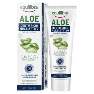 Equilibra Aloe Pasta do Zębów w Żelu o Potrójnym Działaniu Bez Fluoru 75 ml