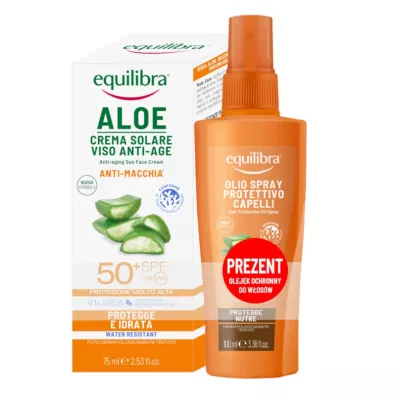 EQUILIBRA Sun SPF50 krem do twarzy + olejek do włosów ochronny 100ml
