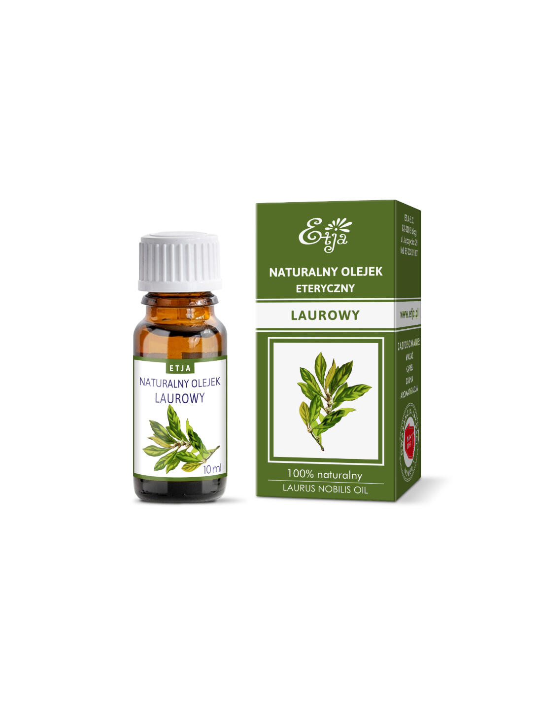 ETJA Naturalny Olejek Eteryczny Laurowy, 10 ml
