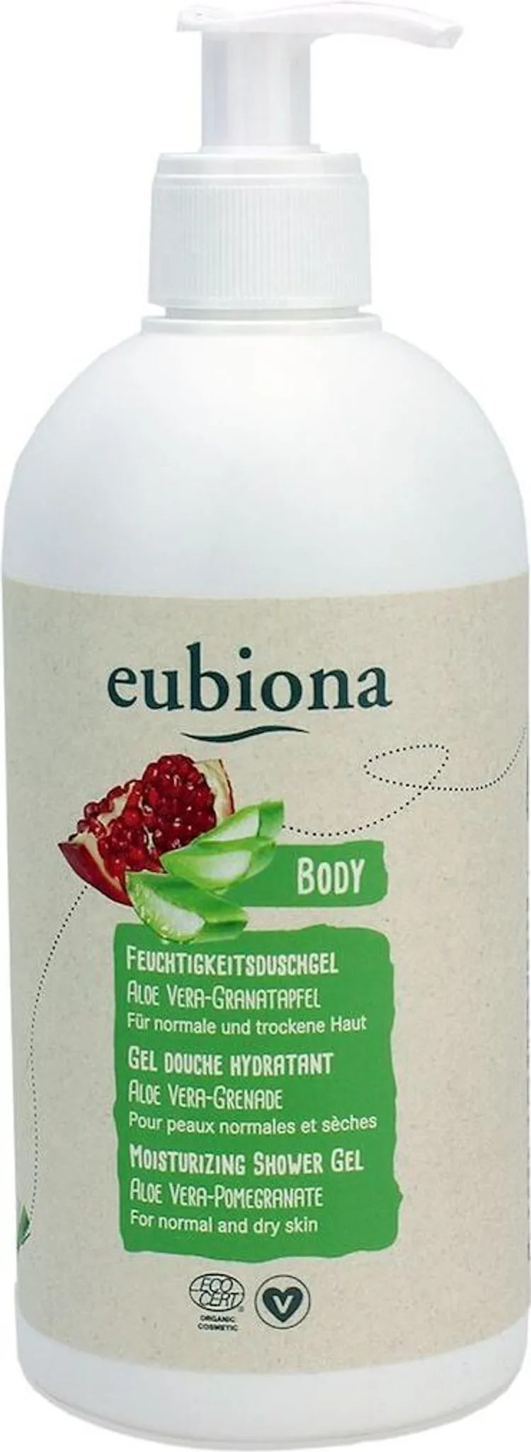 EUBIONA Nawilżający Balsam do Ciała z Aloesem i Owocem Granatu ECO 500 ml