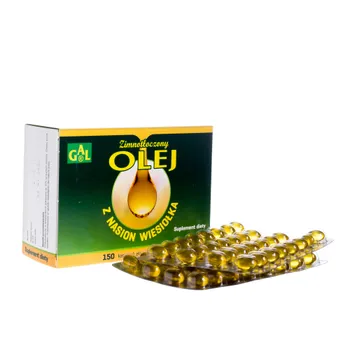 GAL Zimnotłoczony Olej z Nasion Wiesiołka 500mg 150 kapsułek