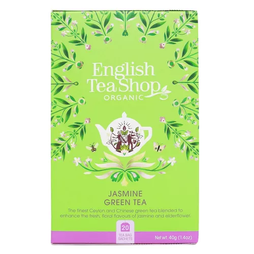 ENGLISH TEA SHOP Herbata zielona jaśminowa BIO  (20x2g)