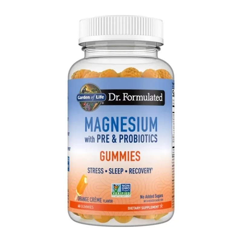 GARDEN OF LIFE Magnesium with Pre&Probiotics 60 gummies  brzoskwinia