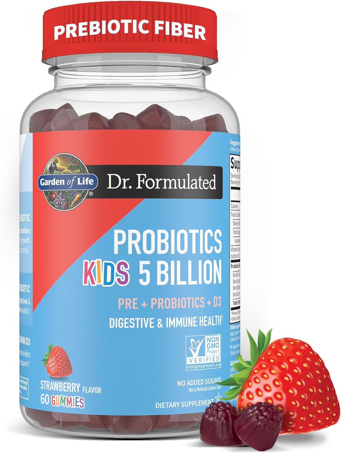 GARDEN OF LIFE Probiotics Kids 5 Billion Digestive Pre+Probiotics+D3 60 gummies