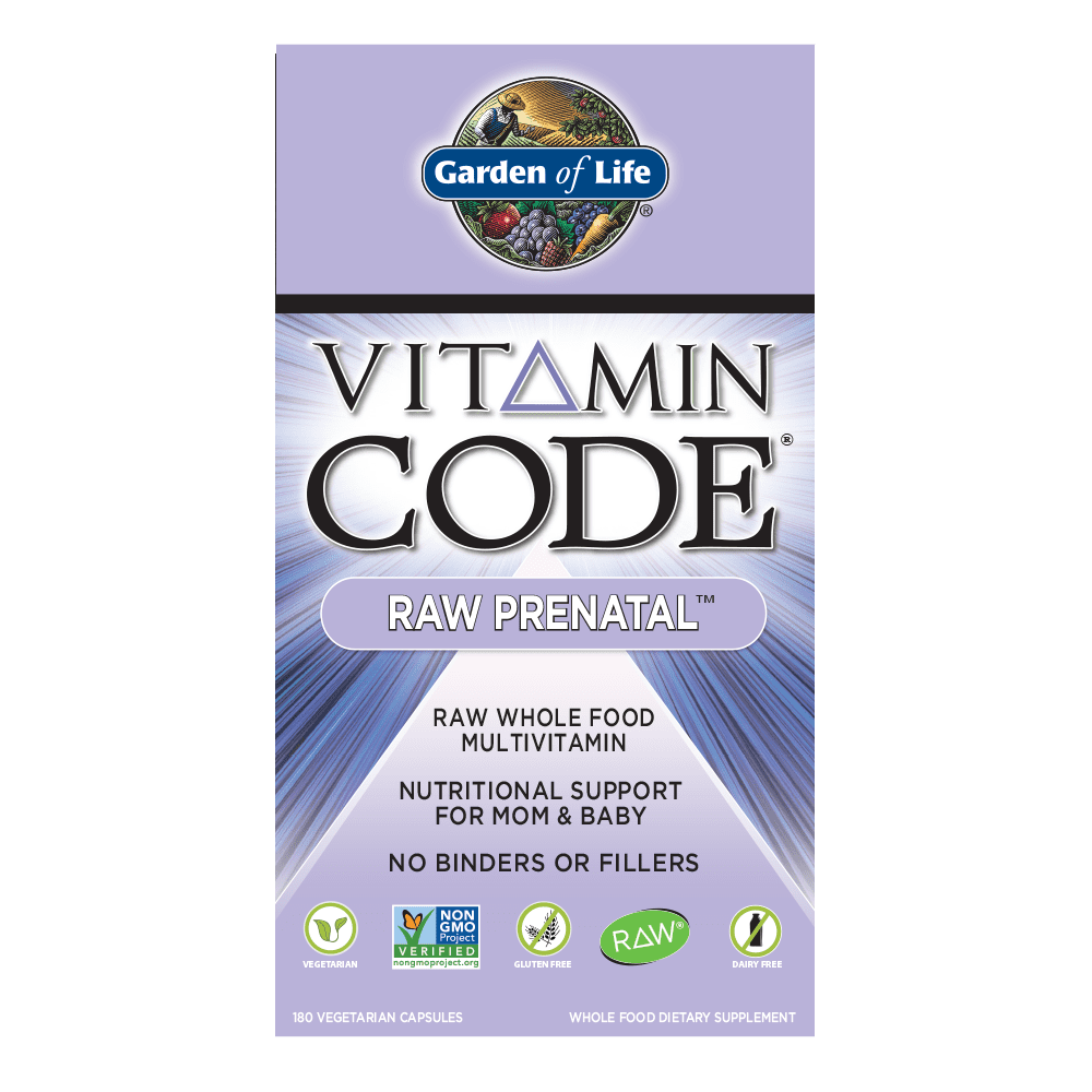 GARDEN OF LIFE  Vitamin Code RAW PRENTAL 180 VCAPS