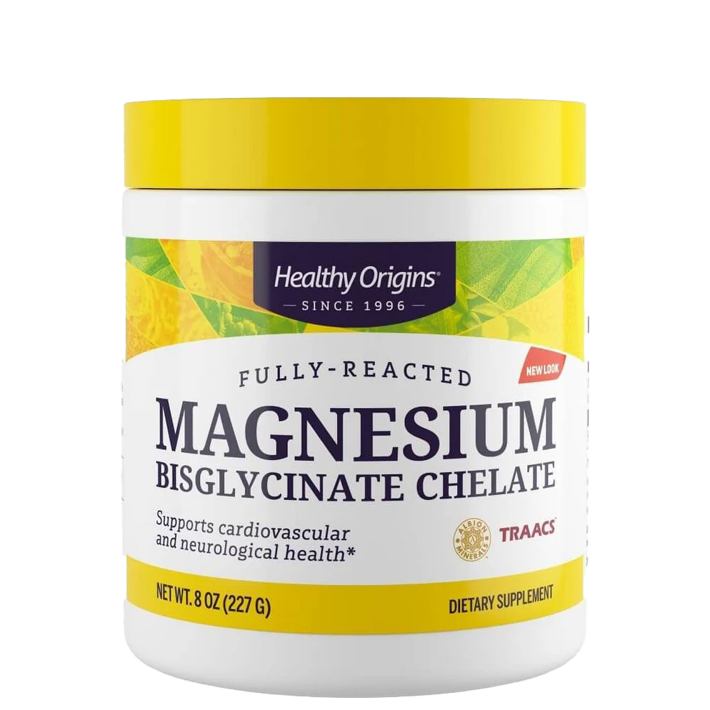 HEALTHY ORIGINS Magnesium Bysglicynate Chelate - glicynian magnezu w proszku 227g