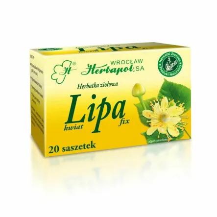 HERBAPOL WROCŁAW Lipa Fix – 100% kwiat lipy, 20 saszetek