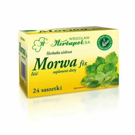 HERBAPOL WROCŁAW Morwa – 100% Liść Morwy Białej FIX, 24 saszetki