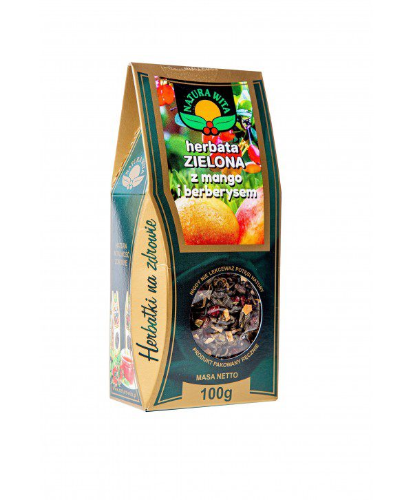NATURA WITA Herbata Zielona z Mango i Berberysem 100g