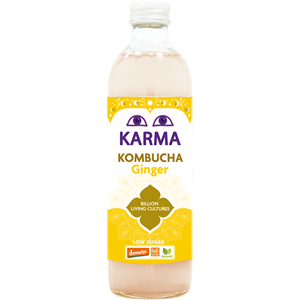 KARMA KOMBUCHA – Kombucha z imbirem LOW SUGAR Fair for Life DEMETER BIO 500 ml