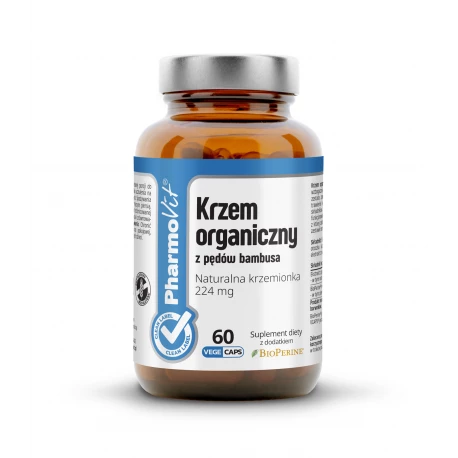 PHARMOVIT Krzem Organiczny z Pędów Bambusa 224 mg Naturalnej Krzemionki - 60 kap
