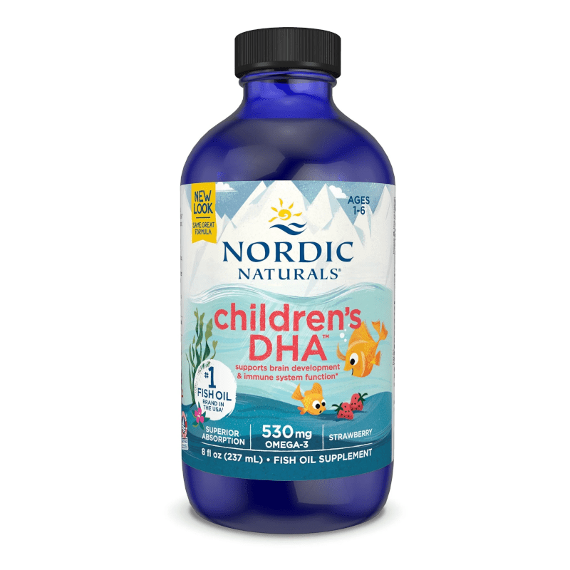NORDIC NATURALS Children's DHA, 530mg Omega-3, Truskawka, 237ml
