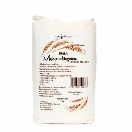 NUTA ZDROWIA Mąka Orkiszowa Biała Drobna 1 kg