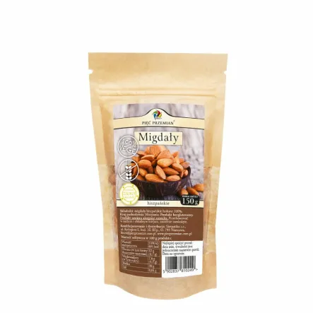 PIĘĆ PRZEMIAN Migdały Hiszpańskie bezglutenowe 150g