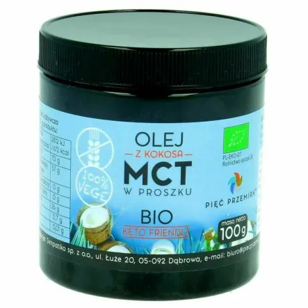 PIĘC PRZEMIAN Olej MCT z Kokosa BIO w proszku 100g