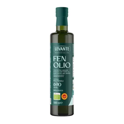 Levante Oliwa z oliwek extra virgin wysokopolifenolowa fenolio pdo terra di bari castel del monte Bio 500 ml