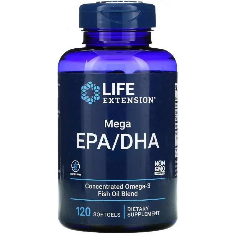 LIFE EXTENSION  Mega EPA/DHA  120 softgels