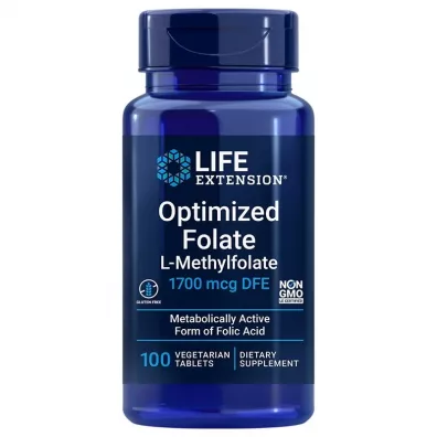 Life Extension, Zoptymalizowany folian o dużej mocy, 8500 µg DFE, 30 tabletek wegetariańskich