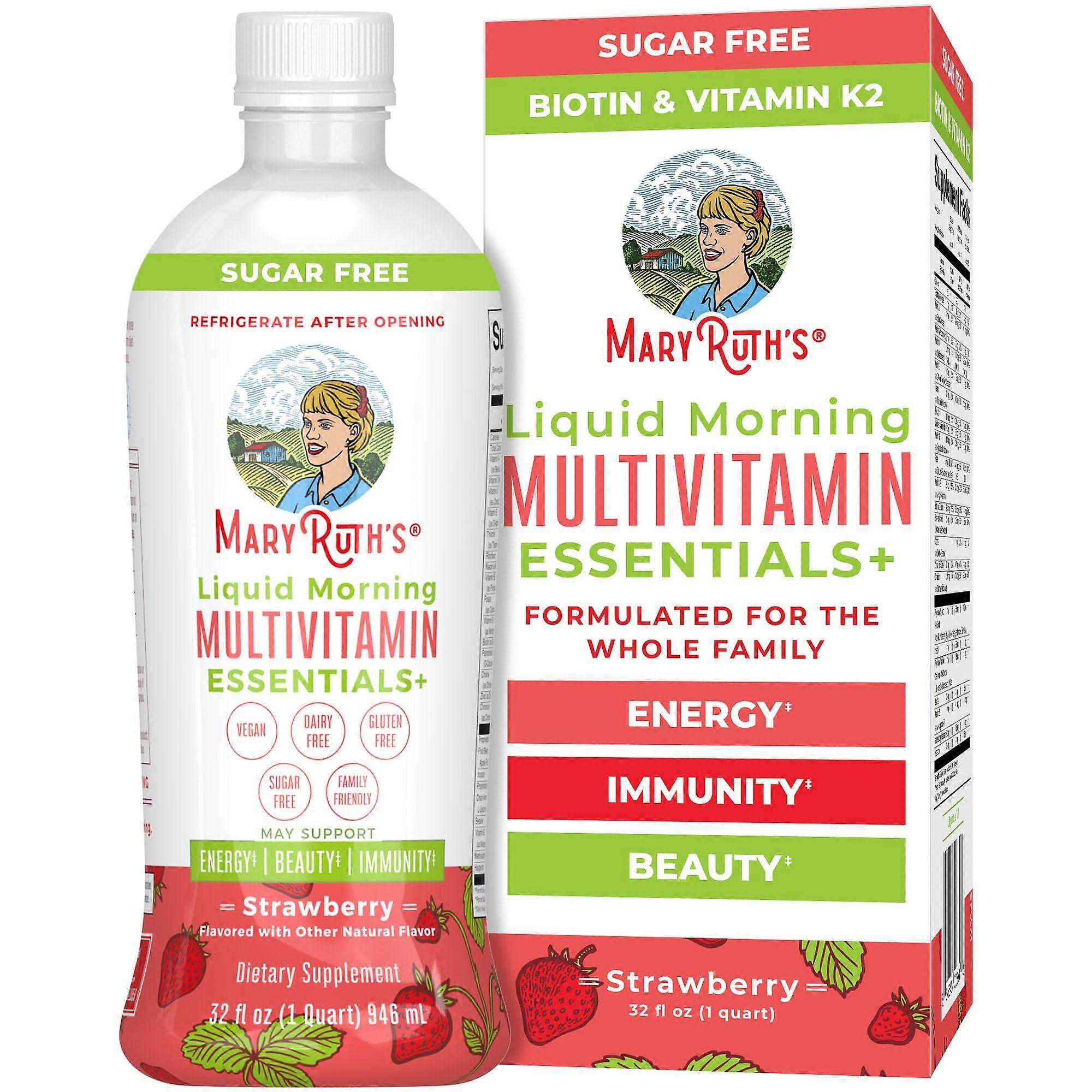 MARY RUTH'S Liquid Morning Multivitamin Essentials+, witaminy w płynie,  Strawberry 946ml