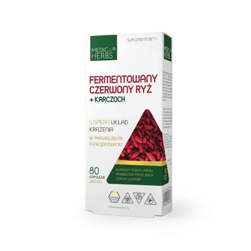 MEDICAL HERBS FERMENTOWANY CZERWONY RYŻ + KARCZOCH  80 kap