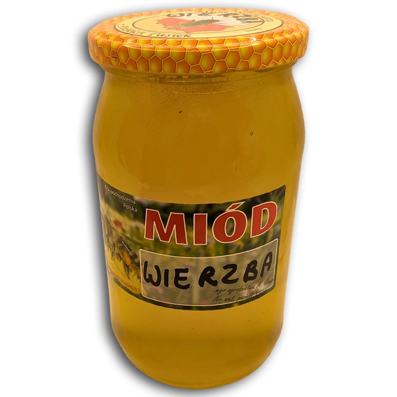 MIÓD WIERZBOWY z polskiej pasieki z Mazowsza 1100g