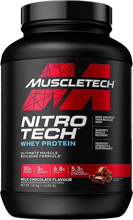 MuscleTech Nitro-Tech Milk Chocolate – odżywka białkowa z kreatyną 1810 g