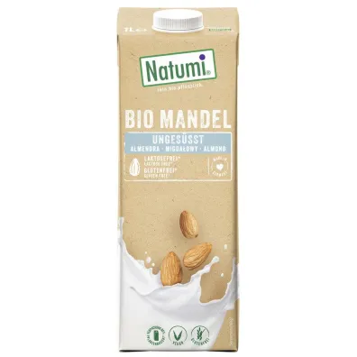 NATUMI Napój migdałowy bez dodatku cukru bezglutenowy 1 l Bio
