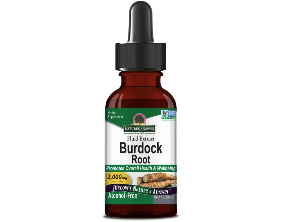Nature's Answer Burdock Root, korzeń łopianu, ekstrakt, 2000 mg, 30 ml