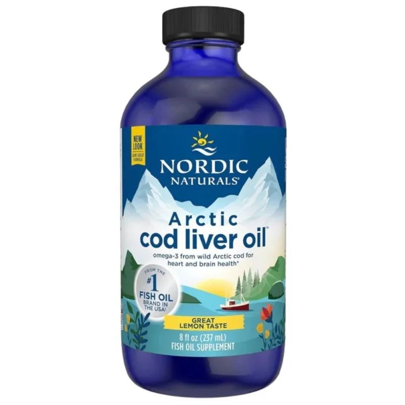 NORDIC NATURALS ARCTIC COD LIVER OIL 237 ml cytryna
