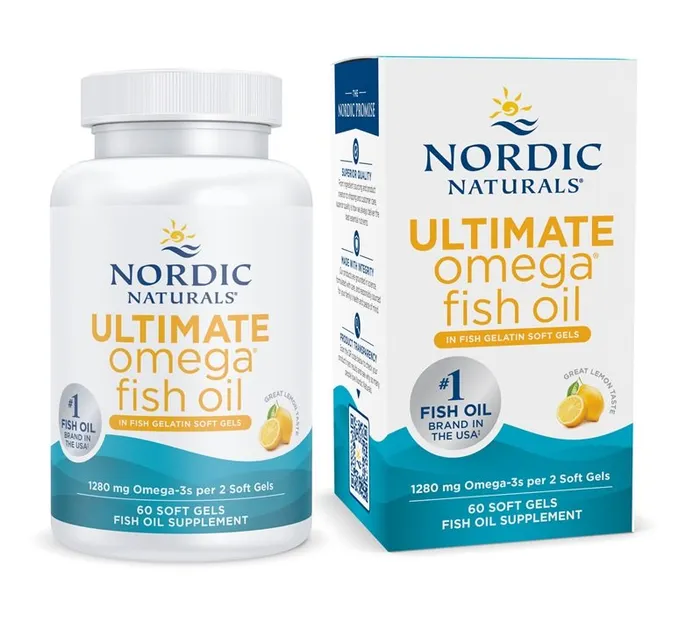 Nordic Naturals – Ultimate Omega w żelatynie rybiej  1280 mg EPA+DHA Cytryna 60 kapsułek miękkich