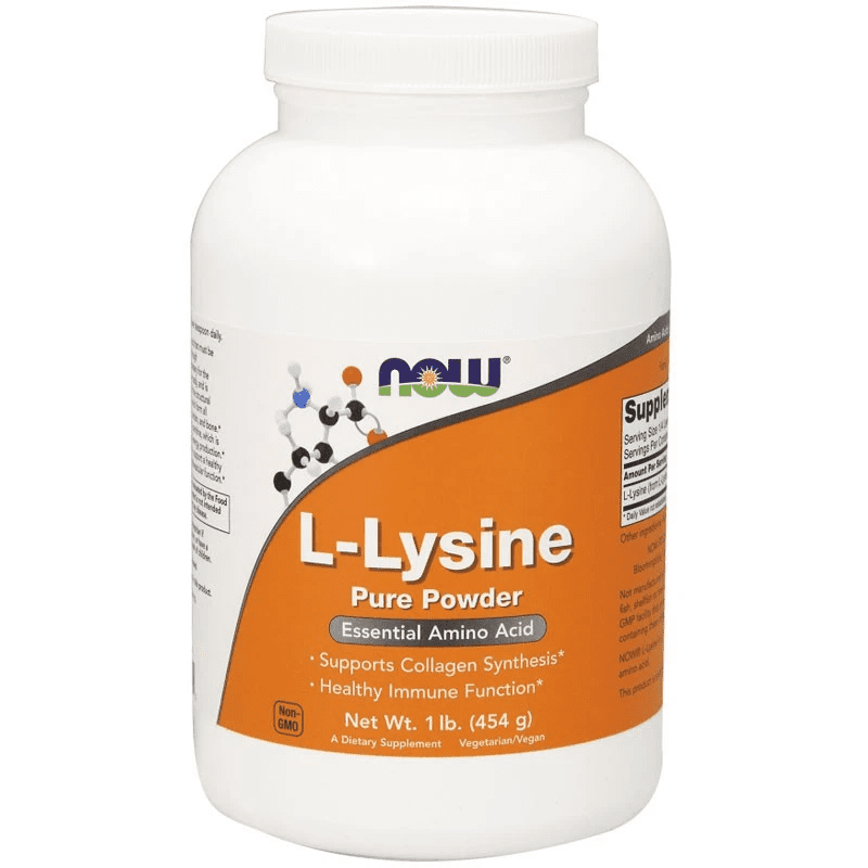NOW FOODS L-Lysine pure powder, lizyna w proszku czysta 454 g