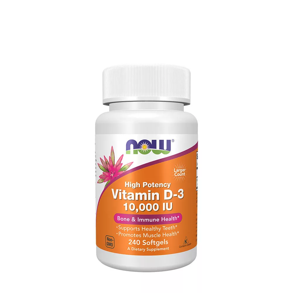 NOW FOODS Witamina D3 10 000 IU 240 softgels